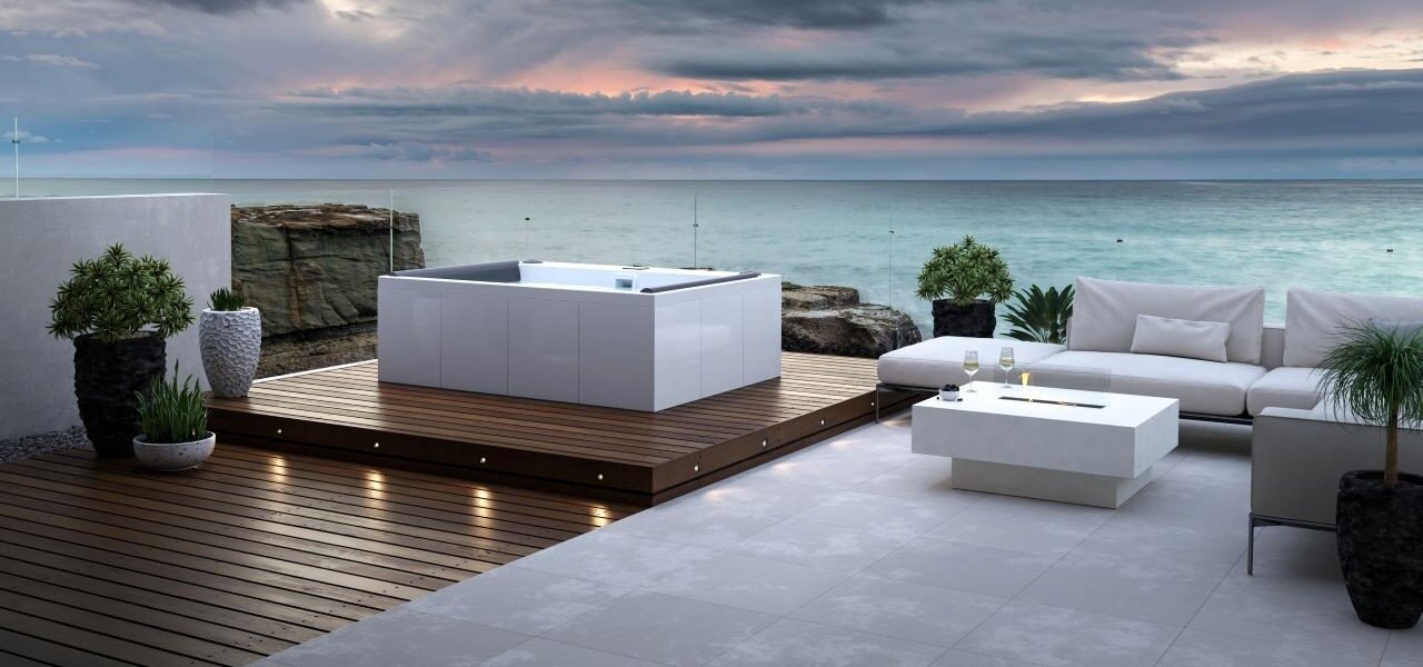 Aquatica Downtown Spa with white composite panels01 (1)